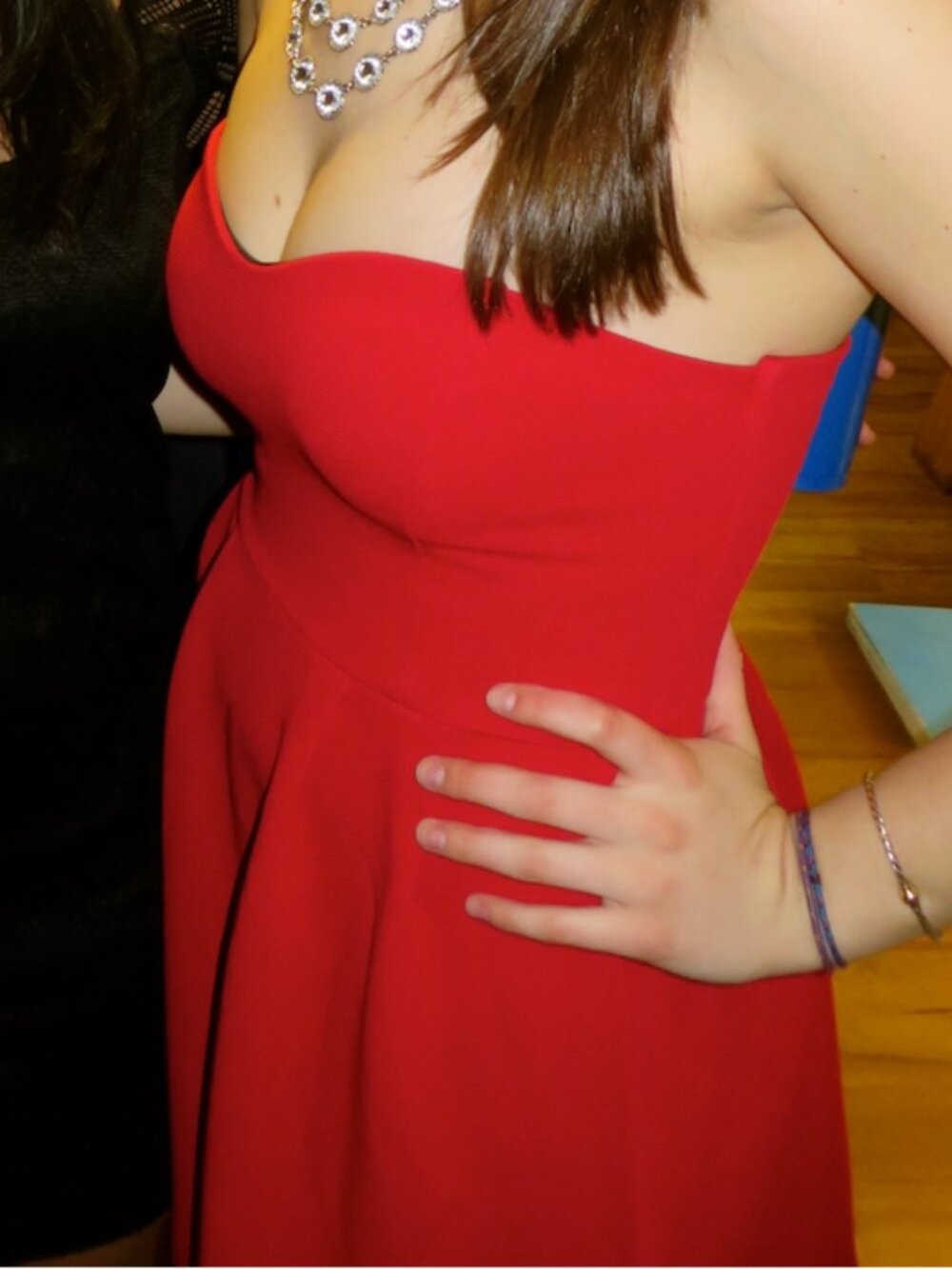 Strapless A-line dress